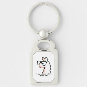 Hipster Llama Key Ring