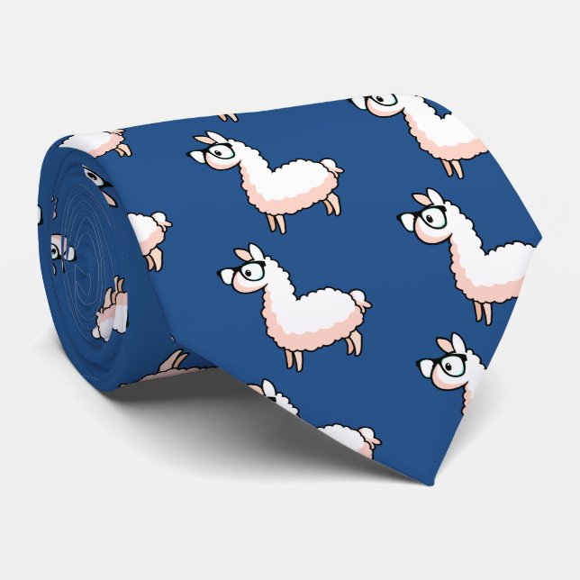 Hipster Llama Tie (Rolled)