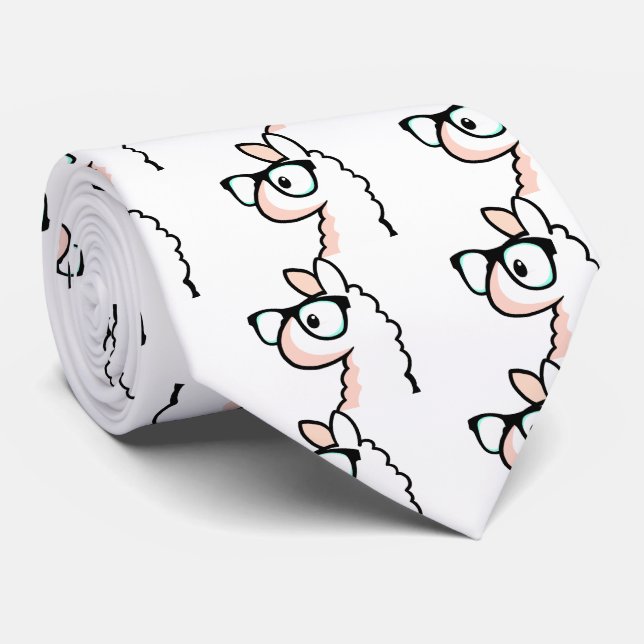 Hipster Llama Tie (Rolled)