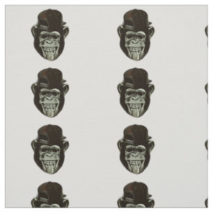 Hipster Monkey Fabric