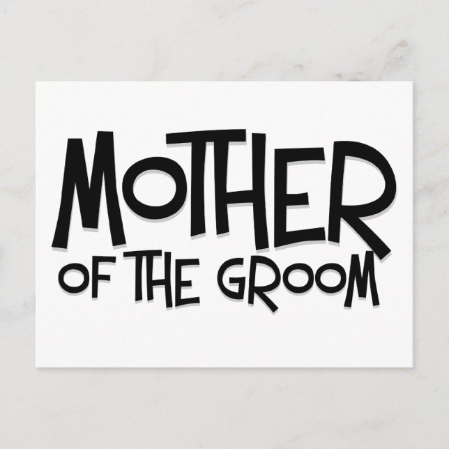 Hipster Mother of the Groom Postcard (Front)