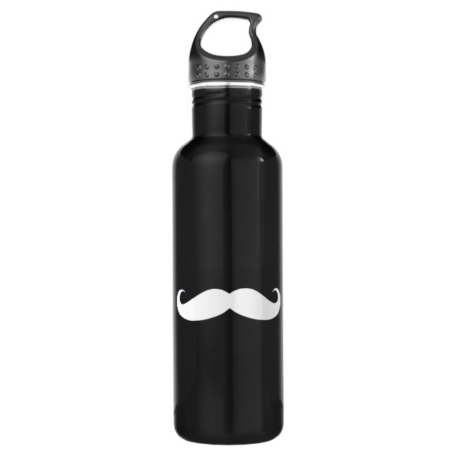 Hipster Moustache Aluminium 710 Ml Water Bottle (Front)