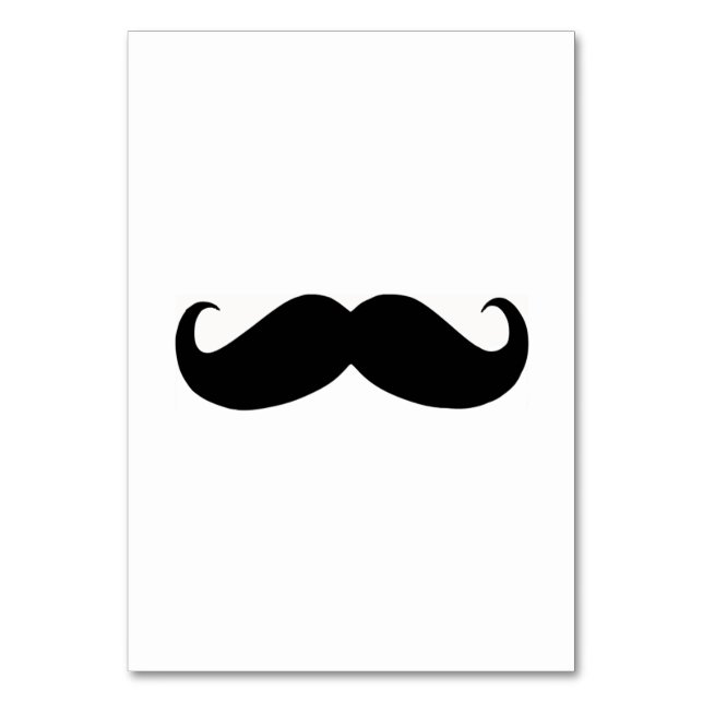 Hipster Moustache Table Card (Front)