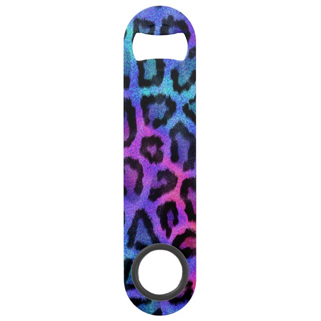 Hipster Neon Pink Teal Leopard  Animal Print (Front)
