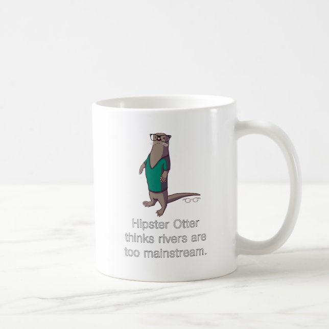 Hipster Otter Mug (Right)