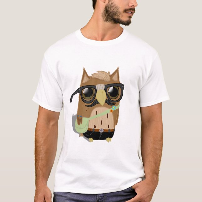 Hipster Owl T-Shirt (Front)