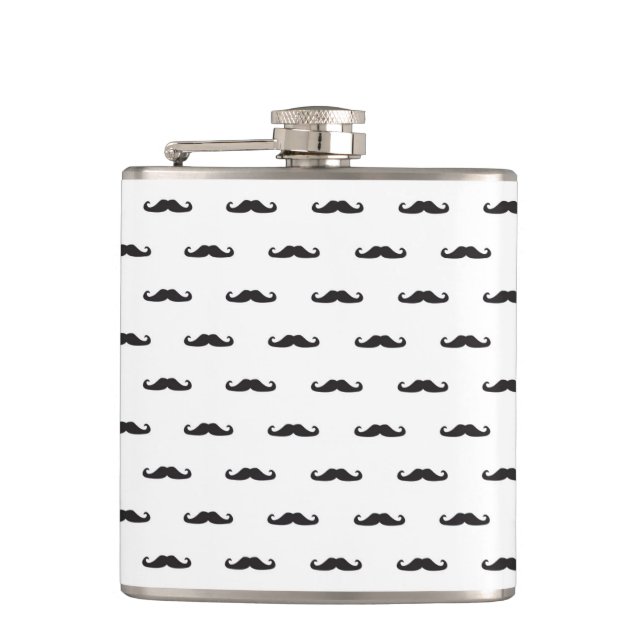 Hipster pattern hip flask (Front)