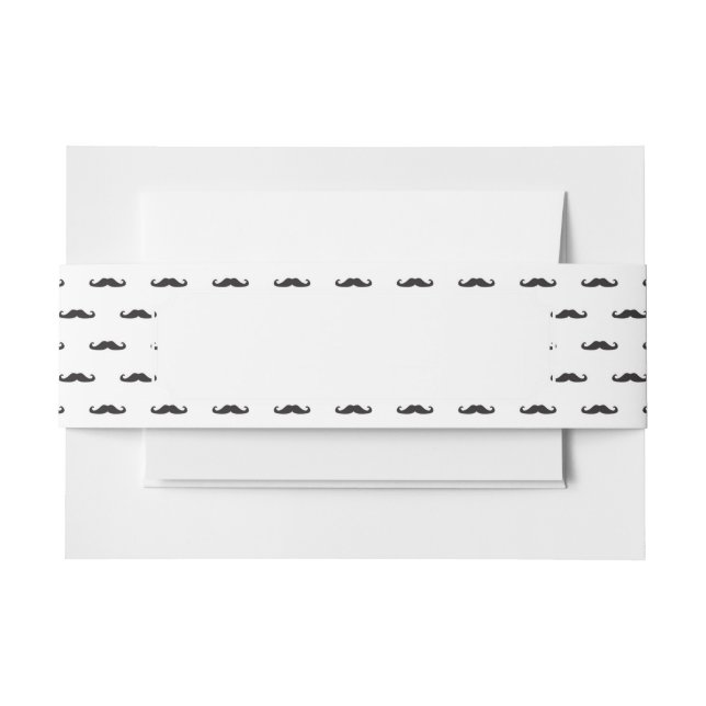 Hipster pattern invitation belly band (Front Example)