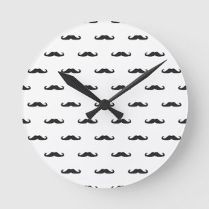 Hipster pattern round clock