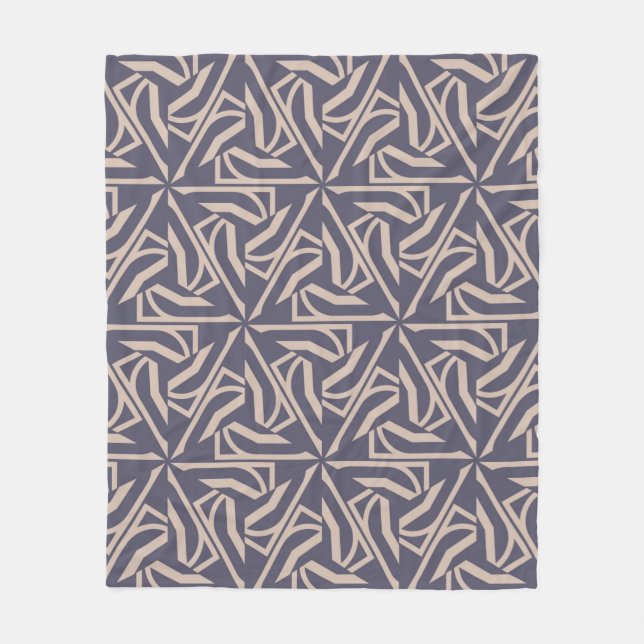 Hipster pattern with polygonal elements. Triangles Fleece Blanket (Front)