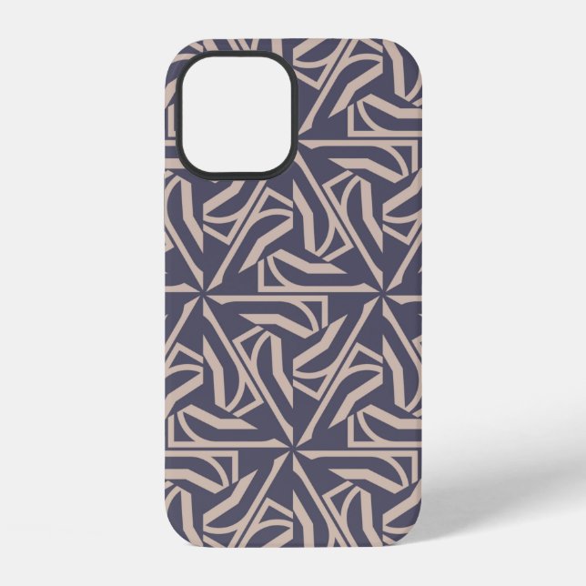 Hipster pattern with polygonal elements. Triangles iPhone Case (Back)
