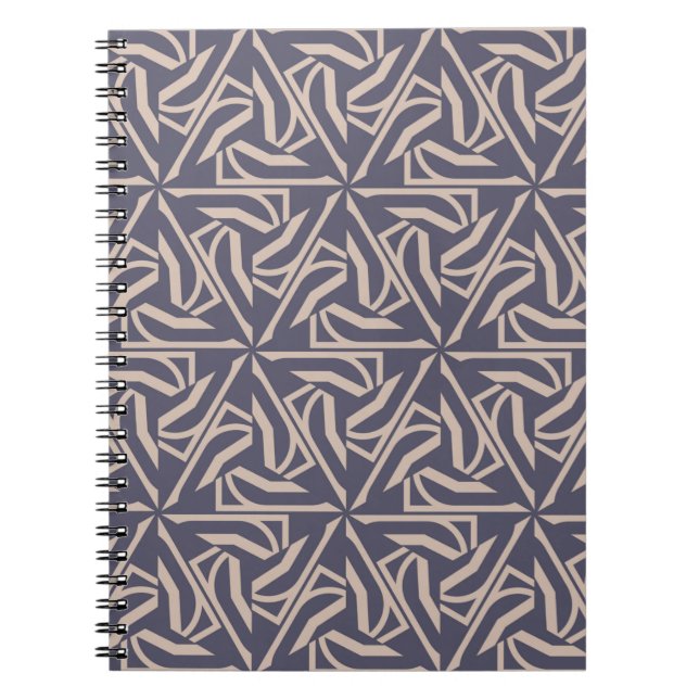 Hipster pattern with polygonal elements. Triangles Notebook (Front)