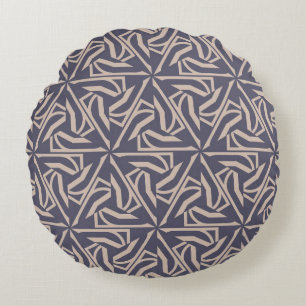 Hipster pattern with polygonal elements. Triangles Round Cushion