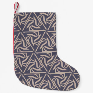 Hipster pattern with polygonal elements. Triangles Small Christmas Stocking