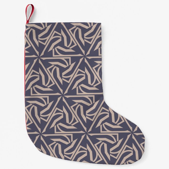 Hipster pattern with polygonal elements. Triangles Small Christmas Stocking (Front)