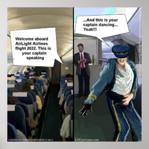 Hipster Pilot Funny Poster