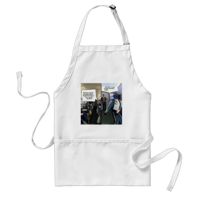 Hipster Pilot Funny Standard Apron (Front)