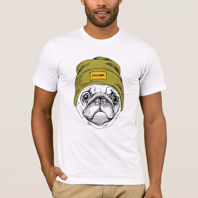 Hipster Pug | It's Cool T-Shirt (Front)