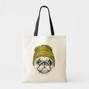 Hipster Pug   It's Cool Tote Bag