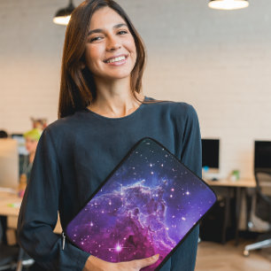 Hipster Purple Ombre Monkey Head Nebula Laptop Sleeve