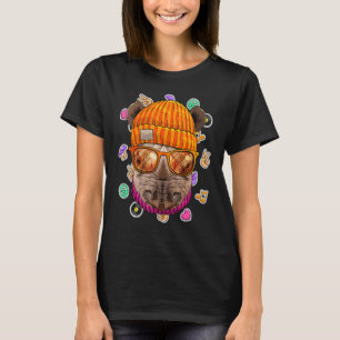 Hipster Rhino Geek Nerd Glasses Animal Love Peace T-Shirt