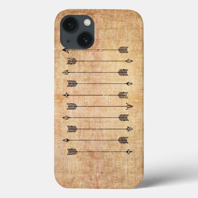 Hipster rustic linen arrows Case-Mate iPhone case (Back)
