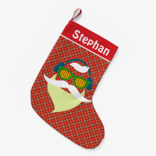 Hipster Santa Claus  Christmas Stocking