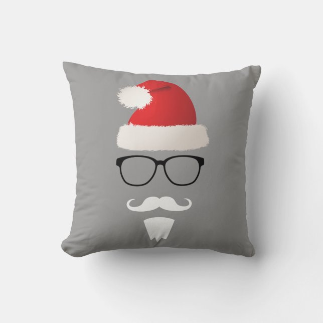 Hipster Santa Claus Cushion (Front)