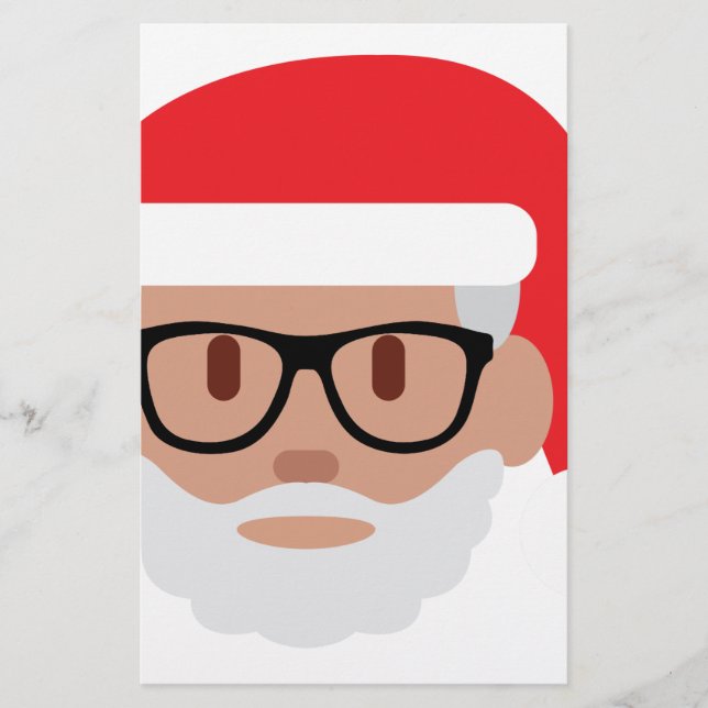 hipster Santa Claus emoji (Front)