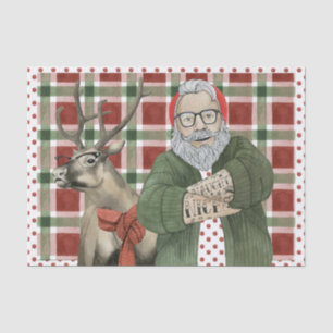 Hipster Santa Collection Tissue Paper