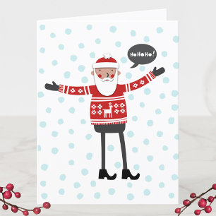Hipster Santa Holiday Card