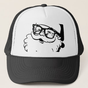 hipster santa trucker hat