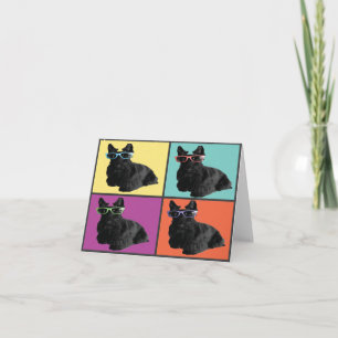 Hipster Scottie Note Card