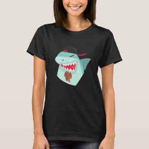 Hipster Shark Wearing Hat Goofy Geek Bro T-Shirt