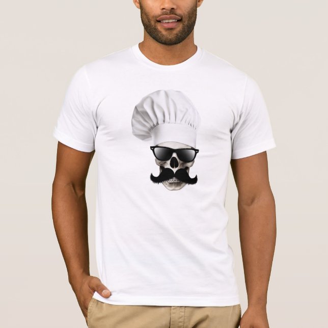 Hipster Skull Chef T-Shirt (Front)