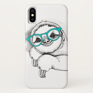 Hipster Sloth iPhone X Case