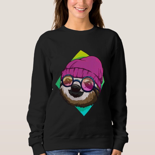 Hipster Sloth Cute Sloths Ideas Sweatshirt (Front)