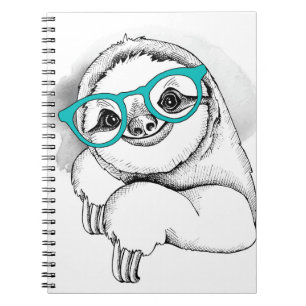 Hipster Sloth Notebook