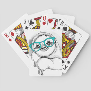 Hipster Sloth Playing Cards
