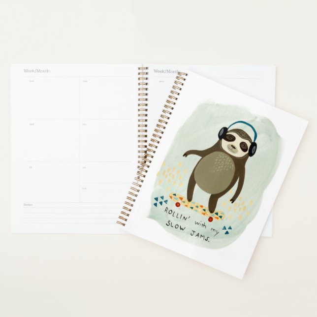 Hipster Sloth | Rollin' With My Slow Jams Planner (Display)