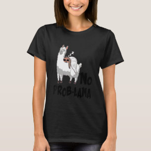 Hipster sloth sleeping on alpaca lama with sunglas T-Shirt