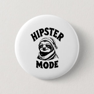 Hipster Sloth Stay Chill 6 Cm Round Badge