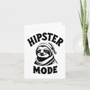 Hipster Sloth Stay Chill  Card