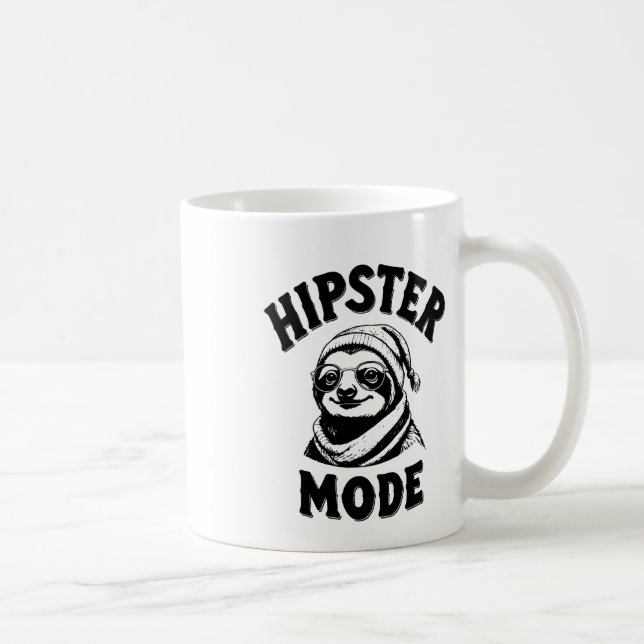 Hipster Sloth Stay Chill  Coffee Mug (Right)