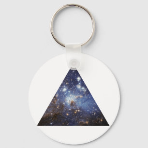 hipster space triangle keychain
