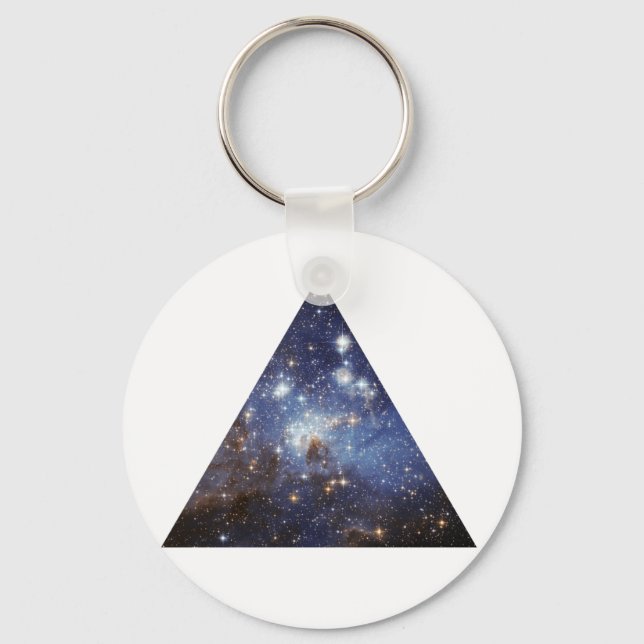 hipster space triangle keychain (Front)