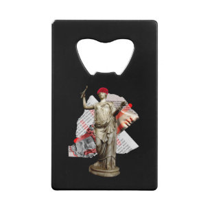 Hipster Statue Credit Card Bottle Opener
