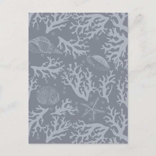 Hipster Style Coral Reef Postcard (Front)