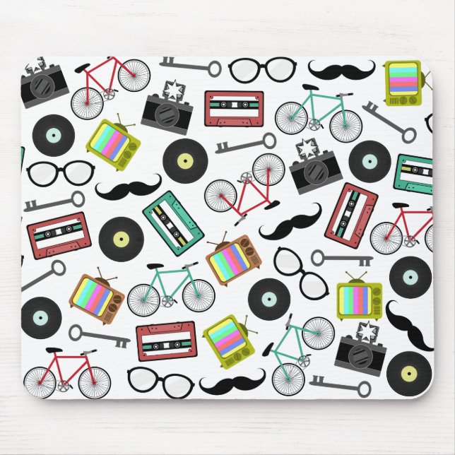 Hipster Themed Mousepad (Front)