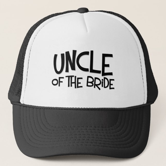 Hipster Uncle of the Bride Trucker Hat (Front)
